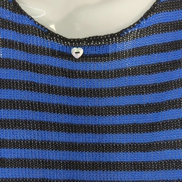 Sportsworks Studio Womens Sweater Set Black White‎ Striped Knit M - Picture 10 of 13